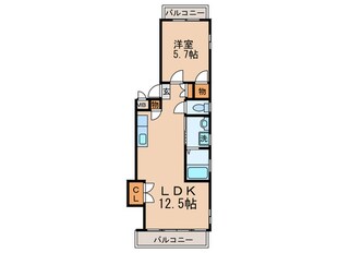 サン西志賀の物件間取画像